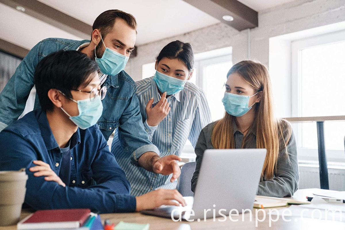 Nicht gewebte atmungsaktive Schutzmasken aus Latex Nonwoven Non Latex Breathable Protective Masks